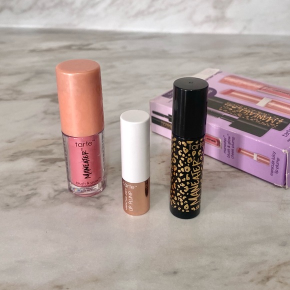 🪞 NEW Set of 3 tarte must have beauty mini trio mascara lip blush set